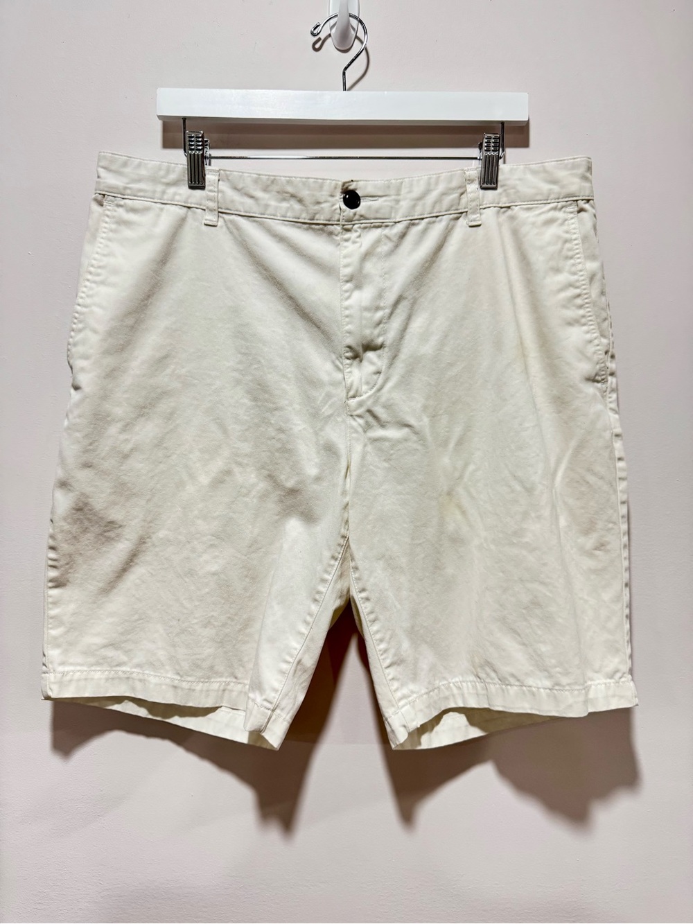 Dockers Men's Cream Khaki 100% Cotton Chino Shorts Size 38